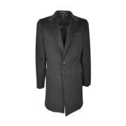 Wollen Jas - Twee Knopen Loro Piana , Black , Heren