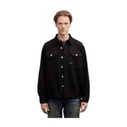 Jagger Denim Overshirt Denham The Jeanmaker , Black , Heren