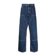 Dubbele Knie Denim Werkbroek Carhartt Wip , Blue , Heren