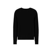 Crew Neck Wool Blend Sweater Armani Exchange , Black , Heren