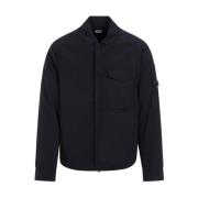 Blauwe Overshirt Klassieke Stijl C.p. Company , Blue , Heren