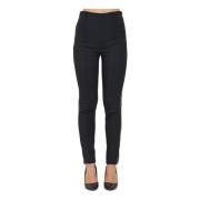 Zwarte elegante broek met ritssluitingmotief Elisabetta Franchi , Blac...