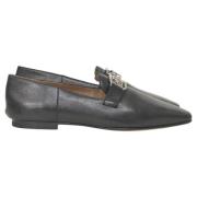 Pre-owned Leather flats Hermès Vintage , Black , Dames