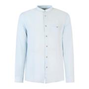 Koreaanse Kraag Lange Mouw Shirt Liu Jo , Blue , Heren