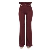 Bordeauxrode Elegante Broek voor Vrouwen Elisabetta Franchi , Brown , ...