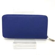 Pre-owned Leather wallets Hermès Vintage , Blue , Dames