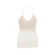 Mouwloze Top Guess , Beige , Dames