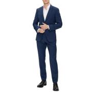 Blauw Wolmix Slim Fit Pak Hugo Boss , Blue , Heren