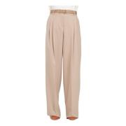 Elegante Beige Broek Juanita Stijl Max Mara , Beige , Dames