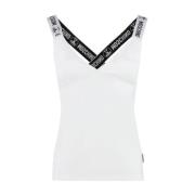 Elegante Mouwloze Top voor Vrouwen Moschino , White , Dames