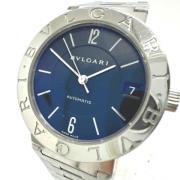 Pre-owned Stainless Steel watches Bvlgari Vintage , Blue , Heren