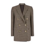 Bruine Wolruit Jasmine Blazer Tagliatore , Brown , Dames