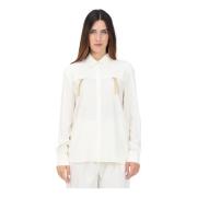 Elegante Gouden Detail Shirt Simona Corsellini , White , Dames