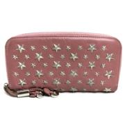 Pre-owned Leather wallets Jimmy Choo Pre-owned , Pink , Dames