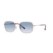 Metalen zonnebril in roségoud en blauw Ray-Ban , Yellow , Unisex