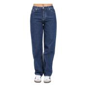 90's Straight Blue Denim Jeans Calvin Klein Jeans , Blue , Dames