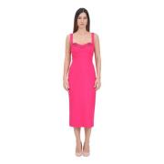 Fuchsia Sheath Midi Jurk met Barok Gespen Versace Jeans Couture , Pink...