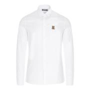 Teddy Patch Shirt Moschino , White , Heren