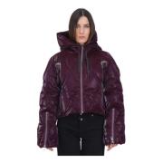 Paarse Velvet Bomberjack Versace Jeans Couture , Purple , Dames