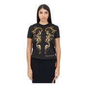 Barocco Print Korte Mouw T-shirt Versace Jeans Couture , Multicolor , ...