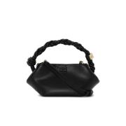 Bou Bag Mini Metallic Butterfly Logo Ganni , Black , Dames