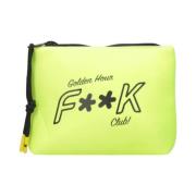 Unisex Synthetische Pochette Fk24-A220 Model F**k , Yellow , Dames