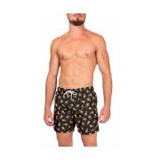 Gedrukte Microfiber Comfort Shorts F**k , Multicolor , Heren