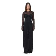 Elegante Zwarte Jumpsuit met Strikdetail Simona Corsellini , Black , D...