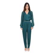 Elegante Groene Jumpsuit voor Vrouwen Max Mara , Green , Dames