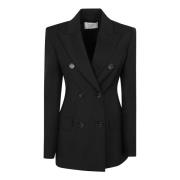 Op maat gemaakte wollen jas Max Mara , Black , Dames