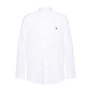 Geborduurde Pony Wit Overhemd Polo Ralph Lauren , White , Heren