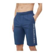 Heren Katoenen Shorts, Stijlvol Ontwerp Ralph Lauren , Blue , Heren