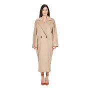 Beige Dubbel-Borst Woljas Max Mara , Brown , Dames