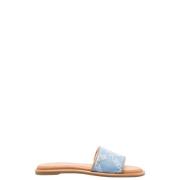 Blauwe Haze Saylor Slide Sandalen Michael Kors , Blue , Dames