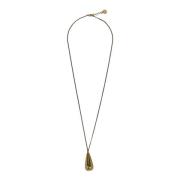 Gouden Traanvormige Hanger Ketting Alexander McQueen , Gray , Dames