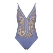 Zee Button Plunge Kleding Zimmermann , Blue , Dames