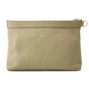 Pre-owned Leather clutches Bottega Veneta Vintage , Gray , Dames