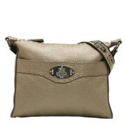 Pre-owned Leather shoulder-bags Fendi Vintage , Beige , Dames