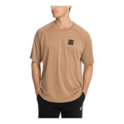 Effen Logo T-shirt Emporio Armani EA7 , Beige , Heren