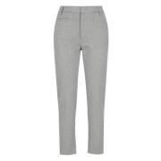 Grijze katoenen broek met riemlussen Dondup , Gray , Dames