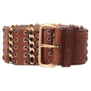 Pre-owned Leather belts Prada Vintage , Brown , Dames