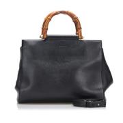 Pre-owned Leather handbags Gucci Vintage , Black , Dames