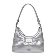 Grijze Schoudertas met Metalen Details Maison Margiela , Gray , Dames