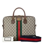 Pre-owned Canvas gucci-bags Gucci Vintage , Beige , Dames