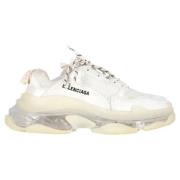 Pre-owned Polyester sneakers Balenciaga Vintage , White , Dames