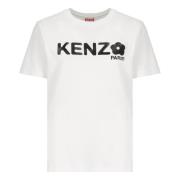 Bloemenprint T-shirt en Polo Kenzo , White , Dames