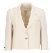 Roze Viscose Blazer Peak Revers Peserico , Pink , Dames