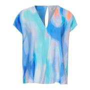 Abstract Print Top Blouse Soft Waters InWear , Multicolor , Dames