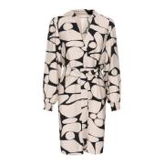 Korte jurk met pofmouwen InWear , Beige , Dames