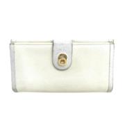 Pre-owned Leather wallets Bvlgari Vintage , White , Dames